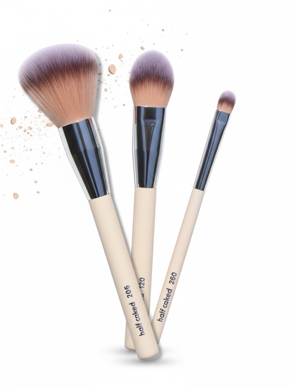 half caked The Essentials Face Collection 3 Piece Brush Set